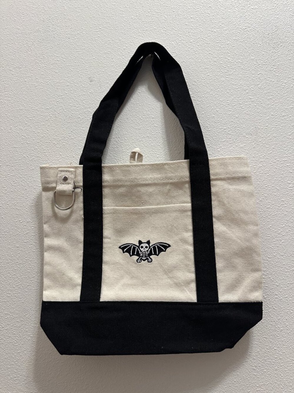 Skeleton Bat Spirit Halloween Viral Mini Tote Bag NWT